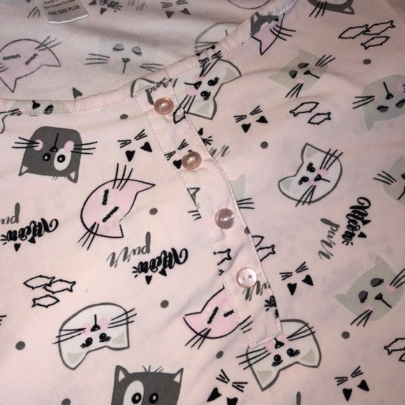 Elegant Emily one size soft kitty cat night shirt - Picture 5 of 5
